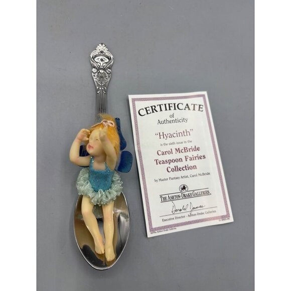 Carol McBride Teaspoon Fairies "Hyacinth"‎ Figurine  COA Ashton Drake - Picture 1 of 5